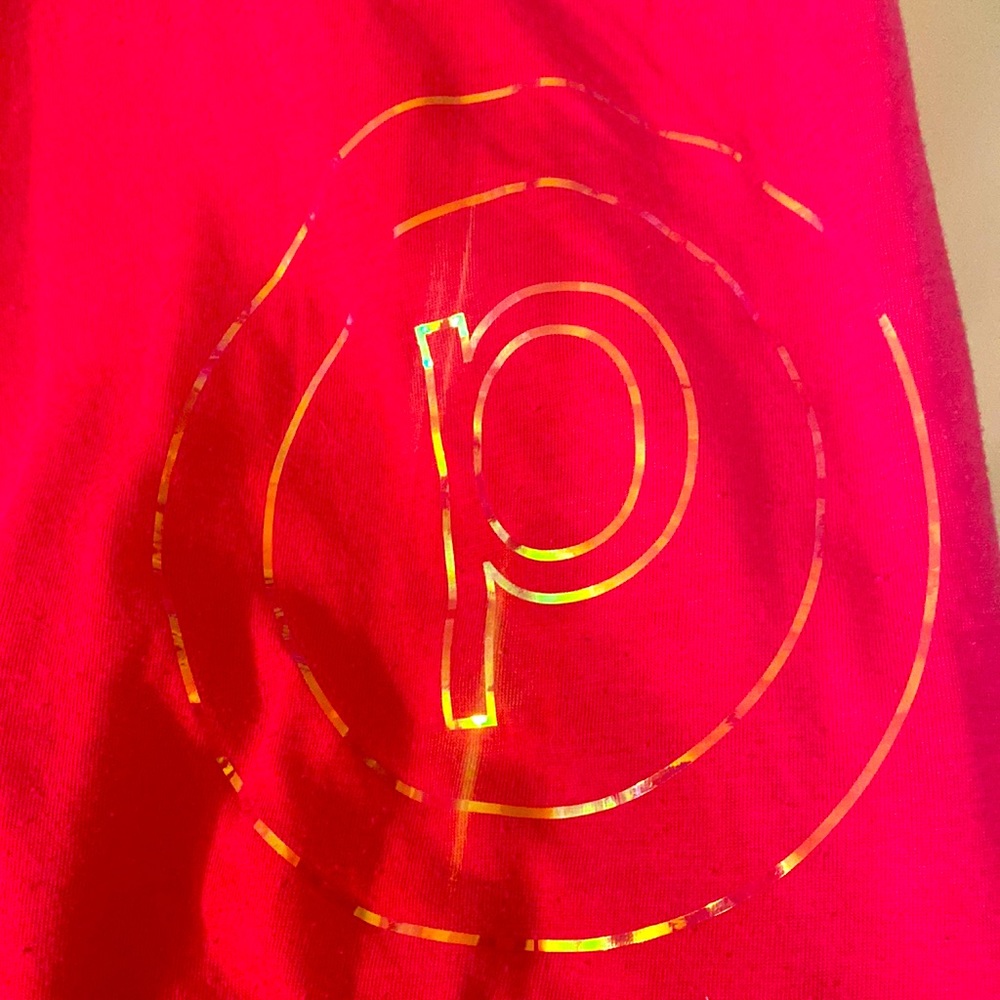Small Pure Barre tank with holographic circle p